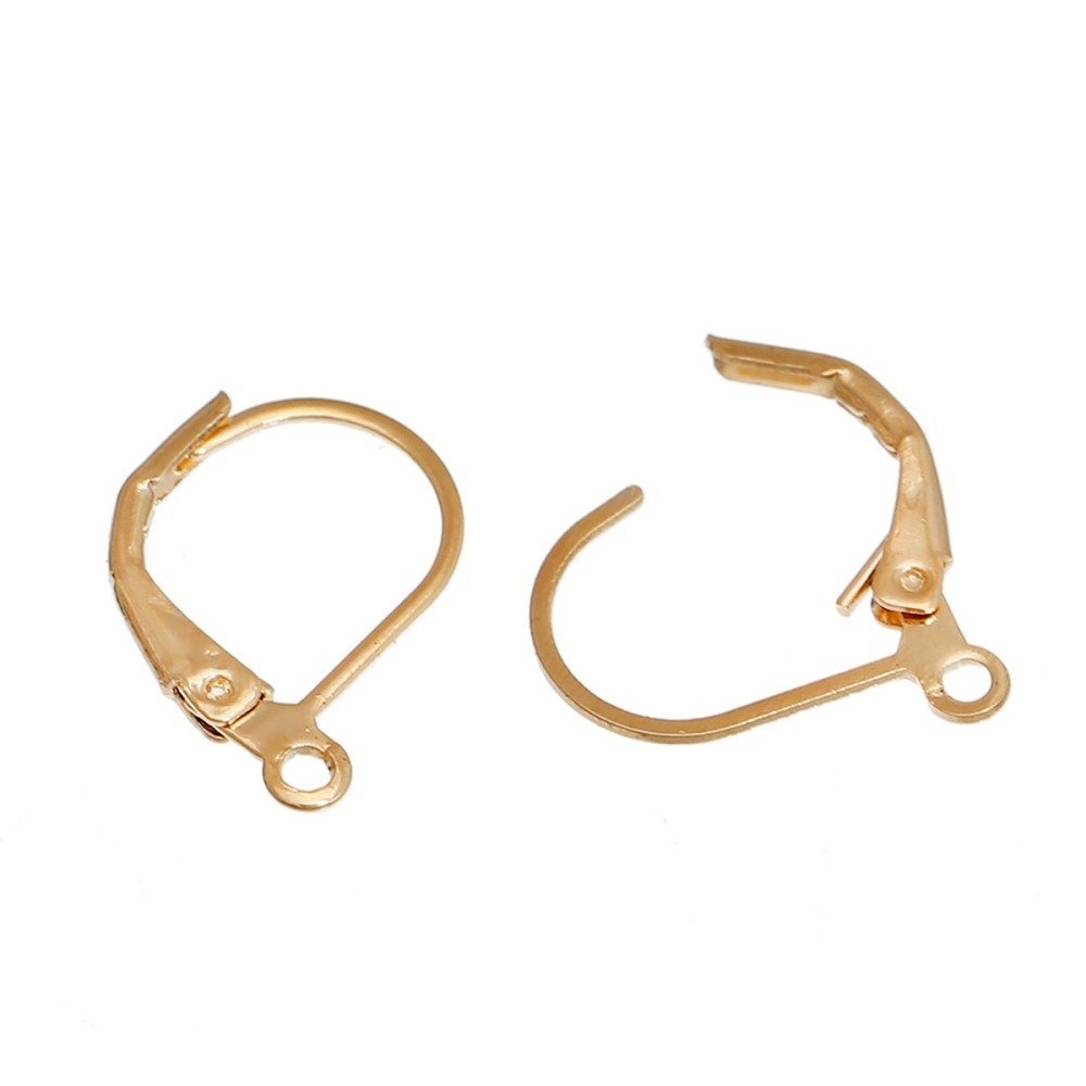 Suporte para brincos Dormeuse N°16 Banhado a ouro 14K