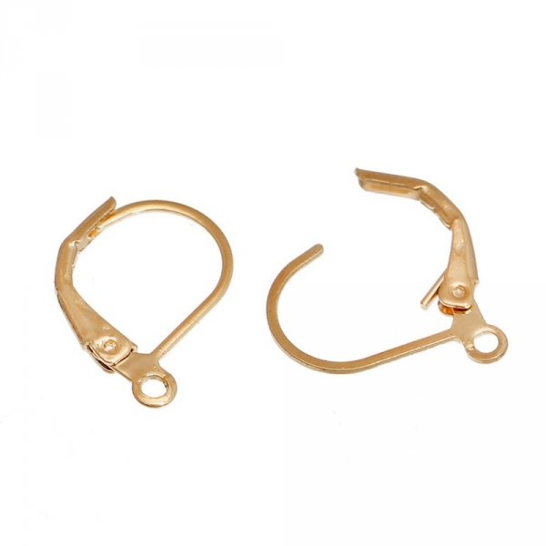 Suporte para brincos Dormeuse N&deg;16 Banhado a ouro 14K