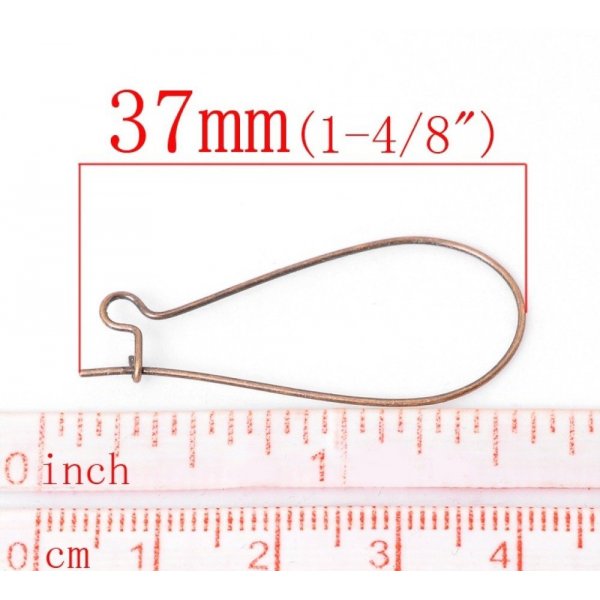 Suporte para brincos Dormeuse 38mm N&deg;20 x 20 pares