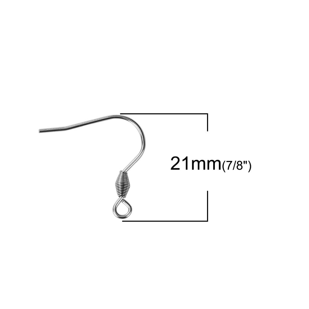 Suporte para brincos Gancho em aço inoxidável N°04 x 5 pares