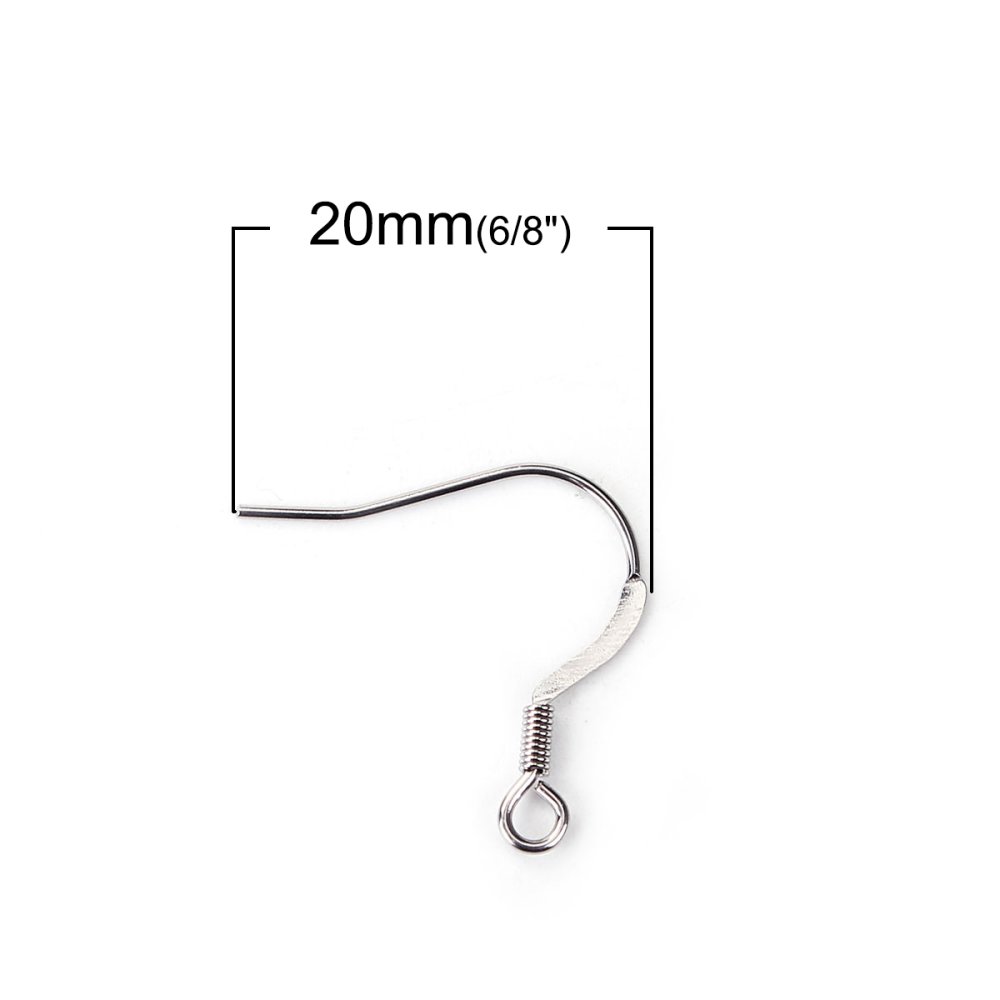 Suporte para brincos Gancho em aço inoxidável N°06 x 1 par