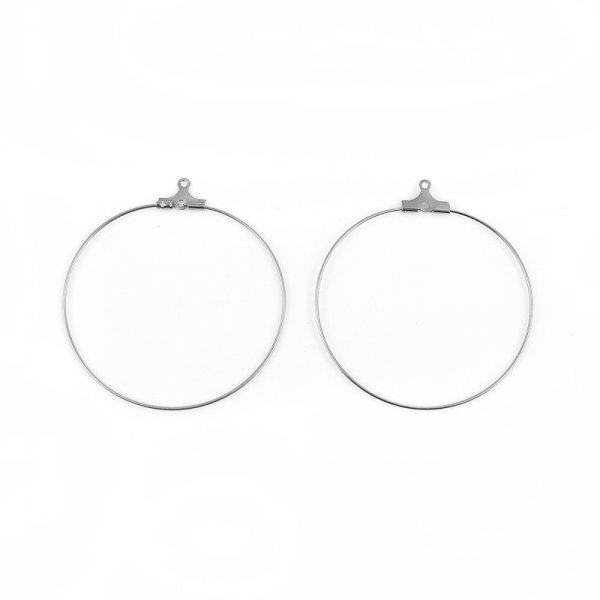 Suporte para brincos crioulo em a&ccedil;o inoxid&aacute;vel N&deg;01 x 1 par