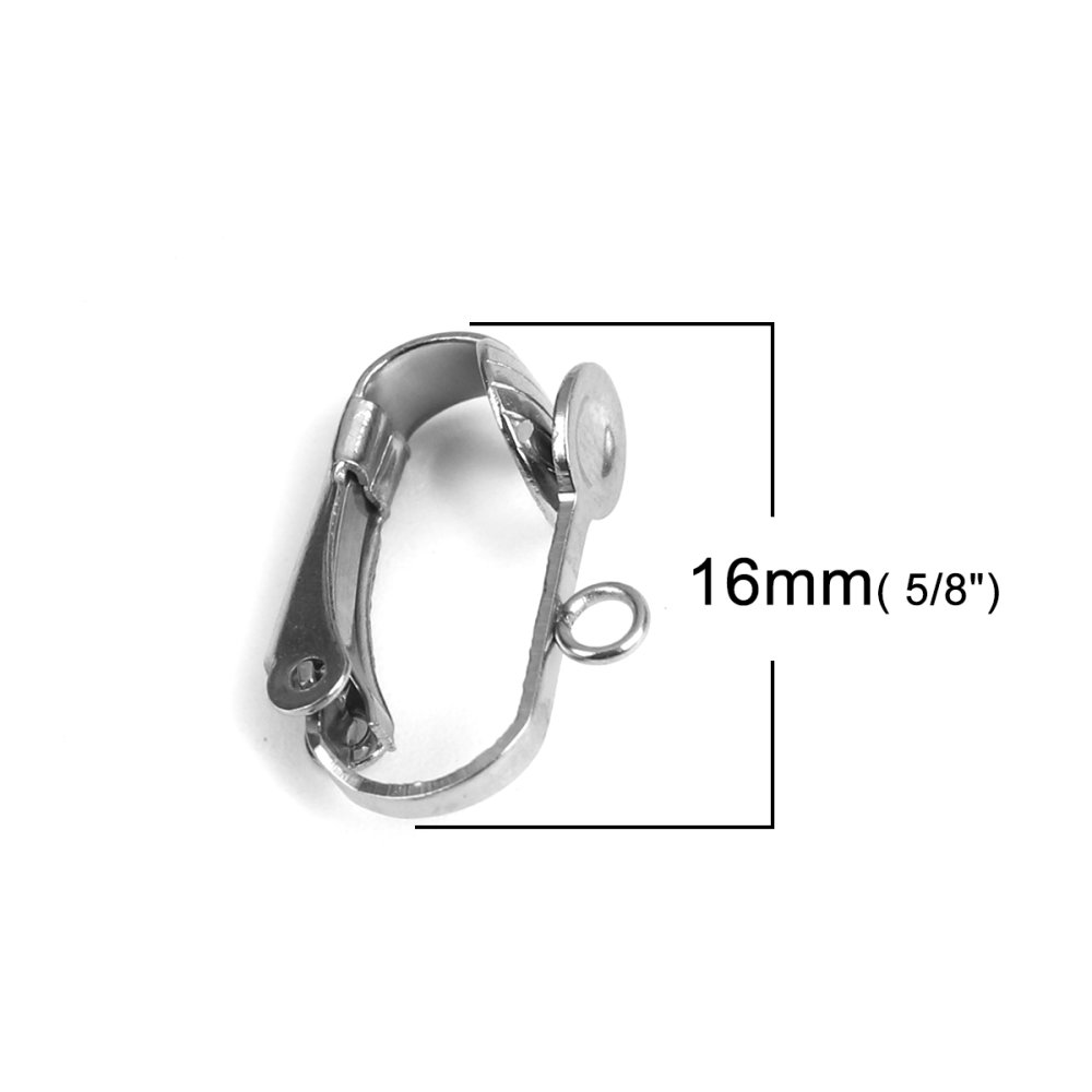 Suporte para brincos com clipes em aço inoxidável N°01 x 5 pares