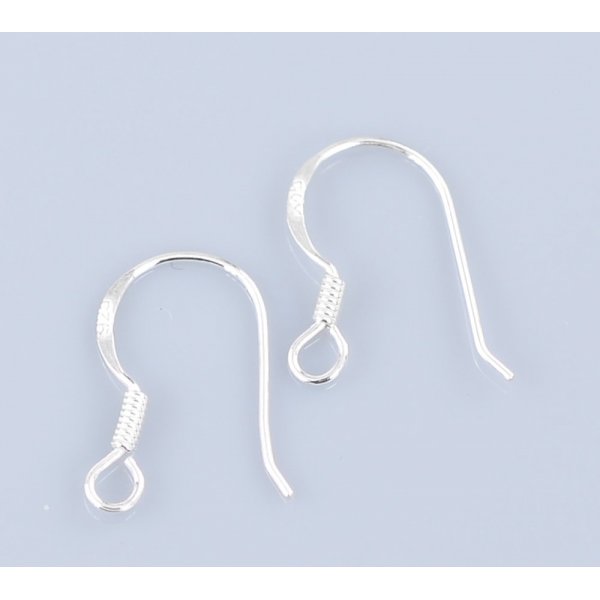 Suporte para brincos de gancho em prata 925 N&deg;02 x 1 par