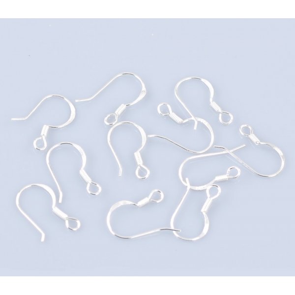 Suporte para brincos de gancho em prata 925 N&deg;02 x 1 par
