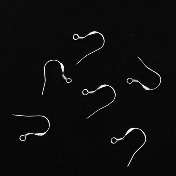 Suporte para brincos de gancho em prata 925 N&deg;03 x 1 par