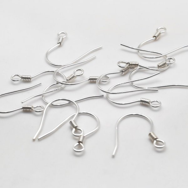 Suporte para brincos de gancho em prata 925 N&deg;04 x 1 par