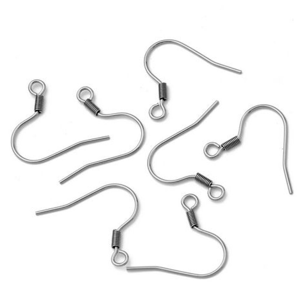 Suporte para brincos Gancho em aço inoxidável N°08 x 5 pares