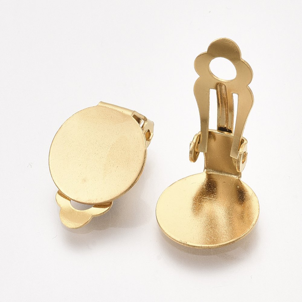 Suporte para brincos Clips Bandeja Aço inoxidável Ouro N°02