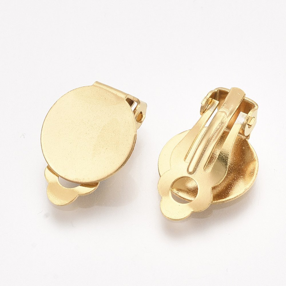Suporte para brincos Clips Bandeja Aço inoxidável Ouro N°02
