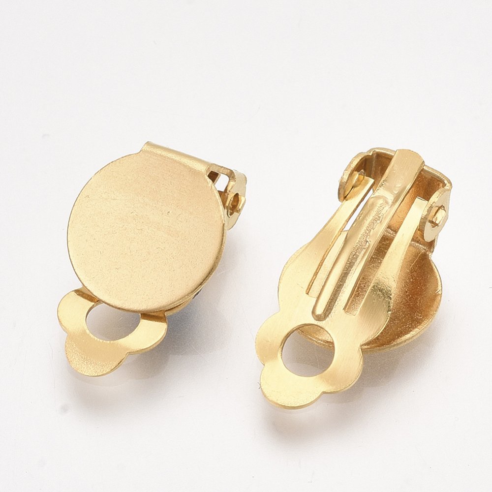 Suporte para brincos Clips Bandeja Aço inoxidável Ouro N°03