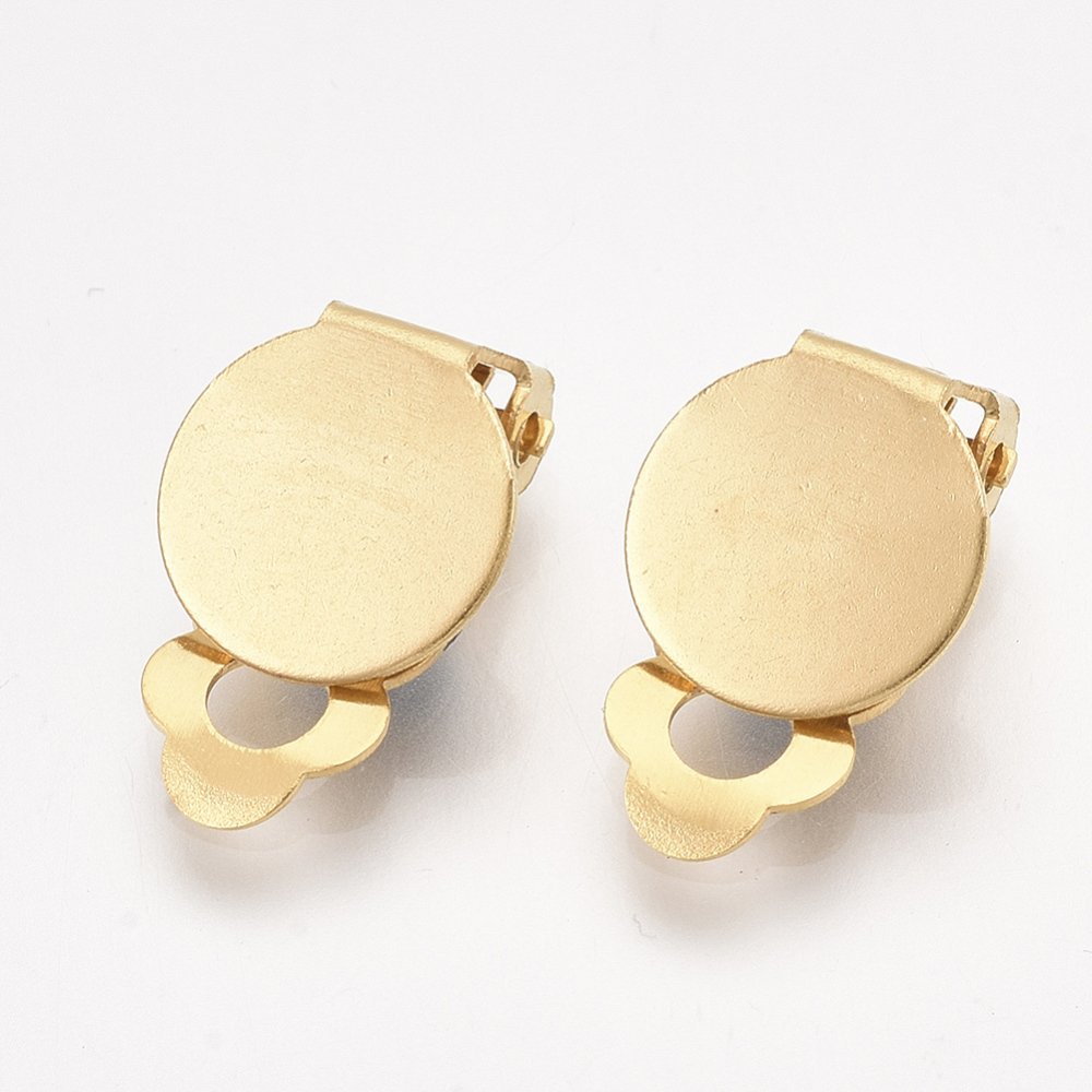 Suporte para brincos Clips Bandeja Aço inoxidável Ouro N°03