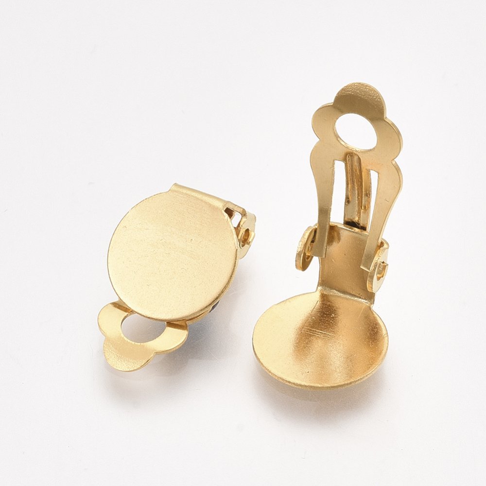 Suporte para brincos Clips Bandeja Aço inoxidável Ouro N°03