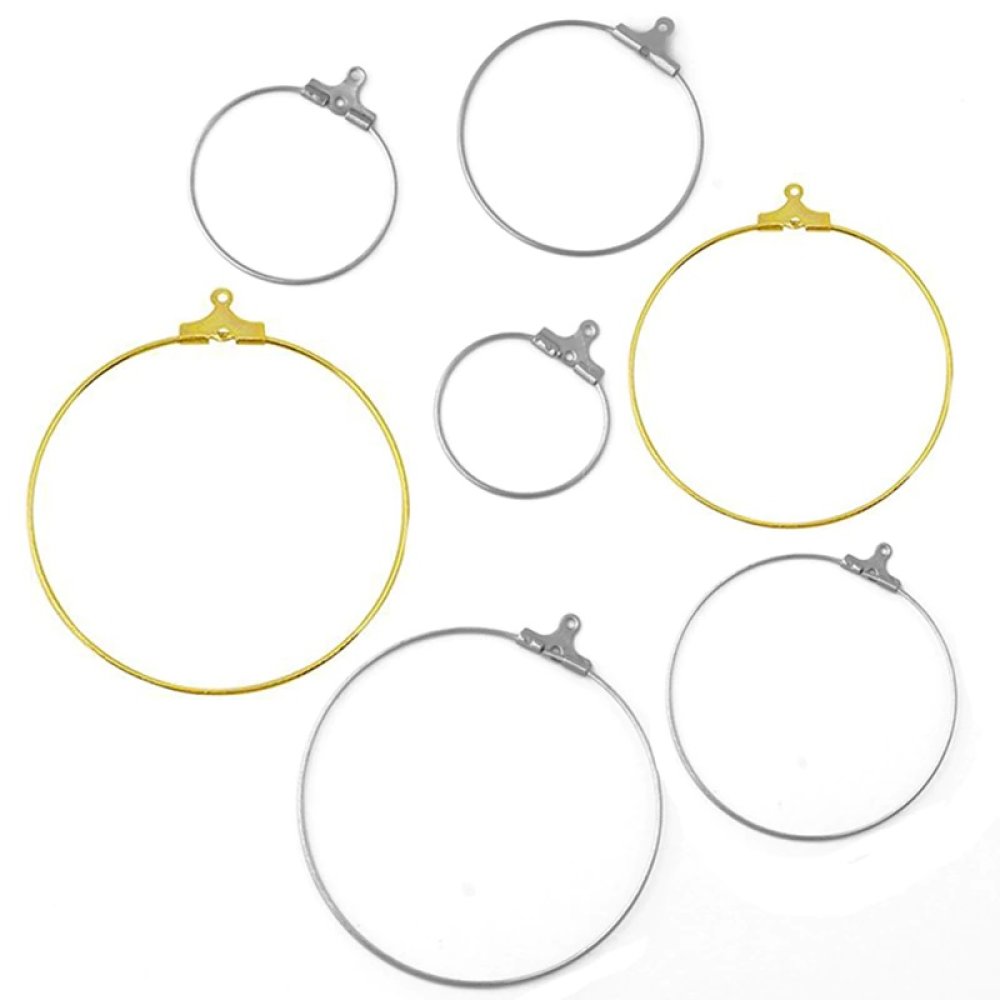 Suporte para brincos crioulo em aço inoxidável N°02-35 mm x 1 par