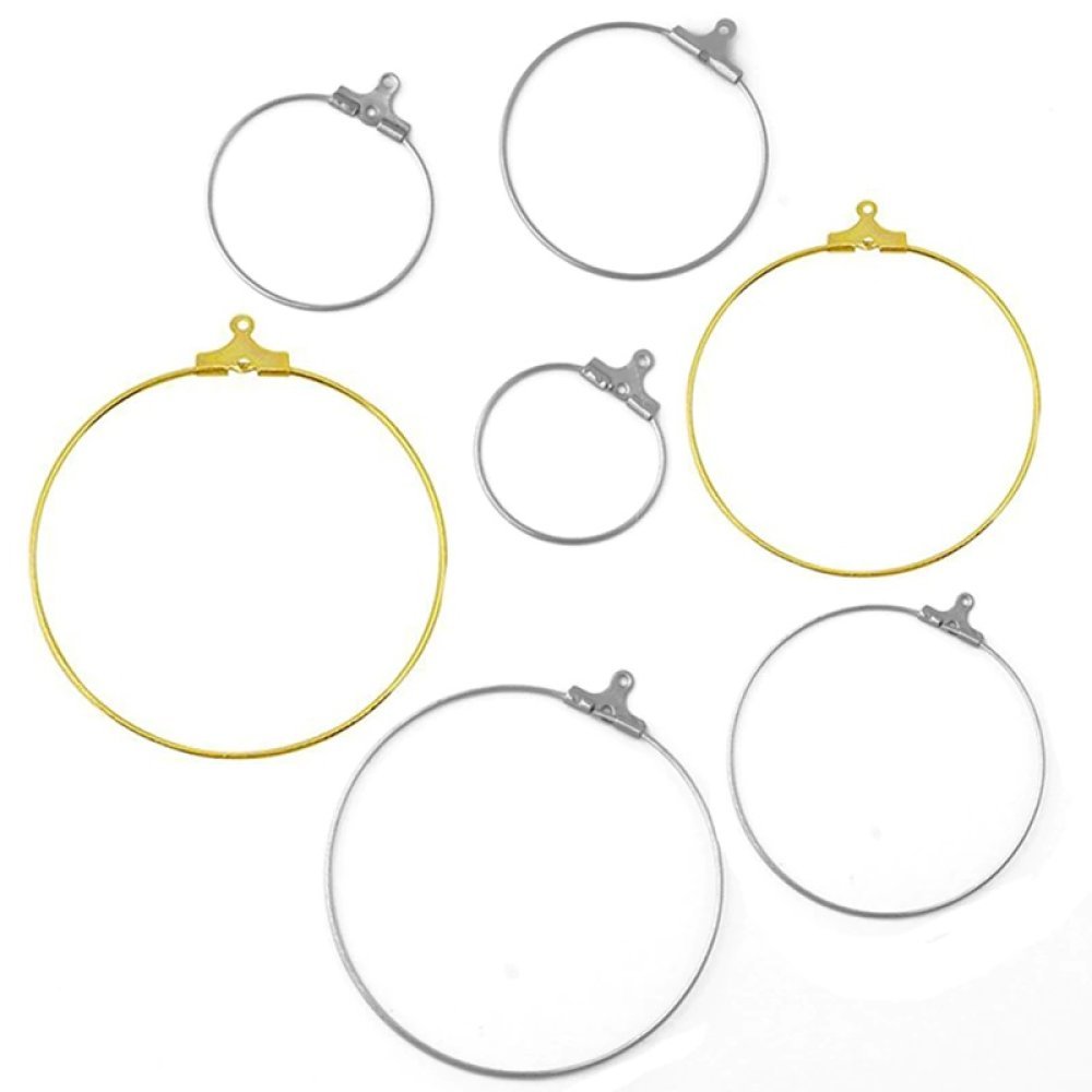 Suporte para brincos crioulo em aço inoxidável N°02-35 mm x 1 par