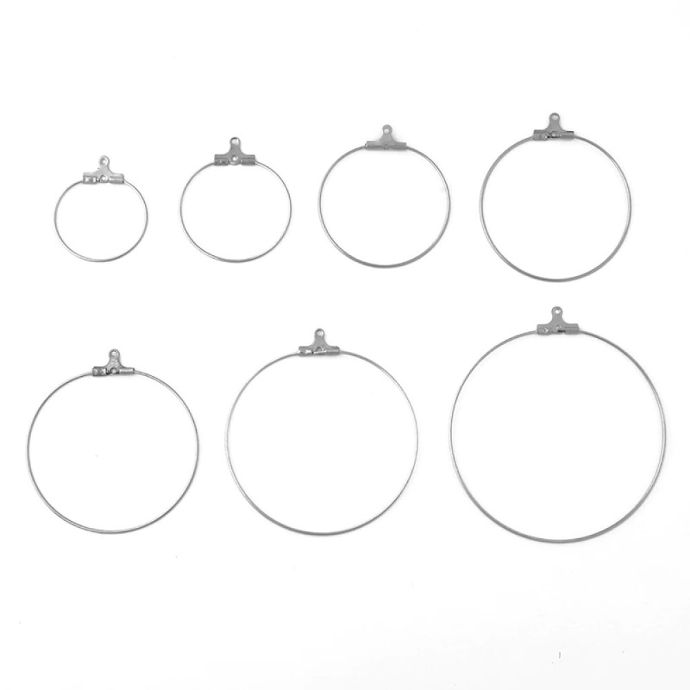 Suporte para brincos crioulo em aço inoxidável N°02-35 mm x 1 par