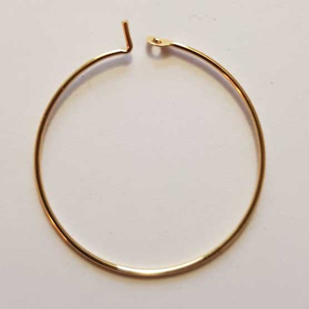 Suporte para brincos crioulo folheado a ouro 18K N°01-25 mm x 1 par