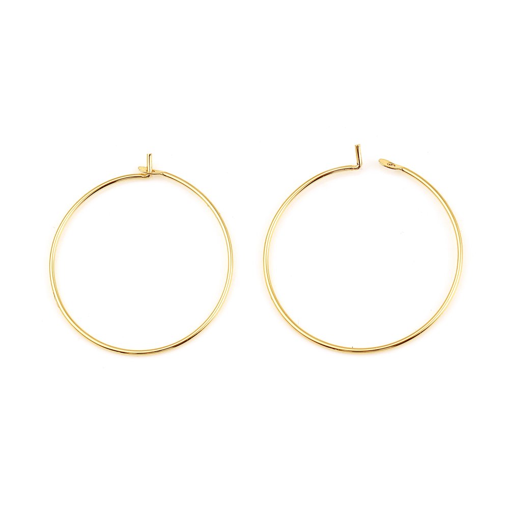 Porta brincos crioulo banhado a ouro 18K N°01-35 mm x 1 par