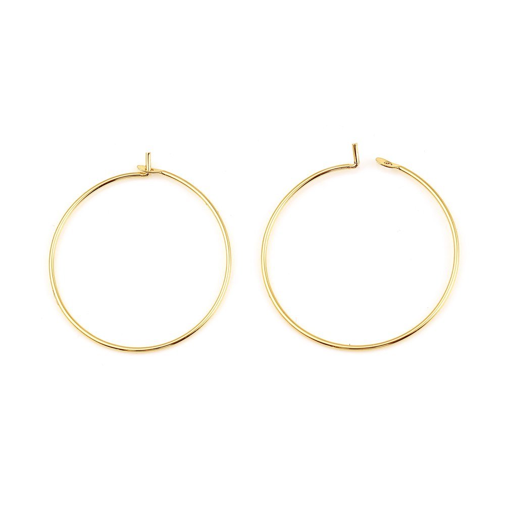 Porta brincos crioulo banhado a ouro 18K N°01-35 mm x 1 par