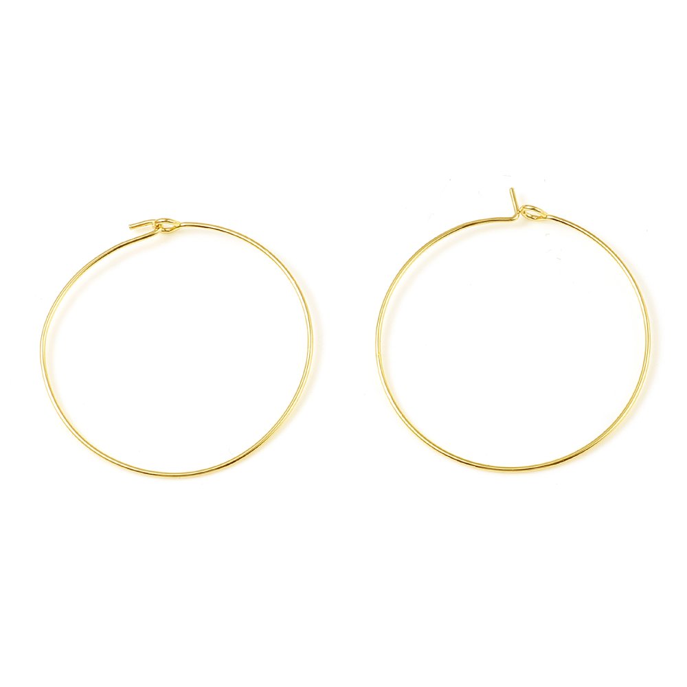 Porta brincos crioulo banhado a ouro 18K N°01-35 mm x 1 par