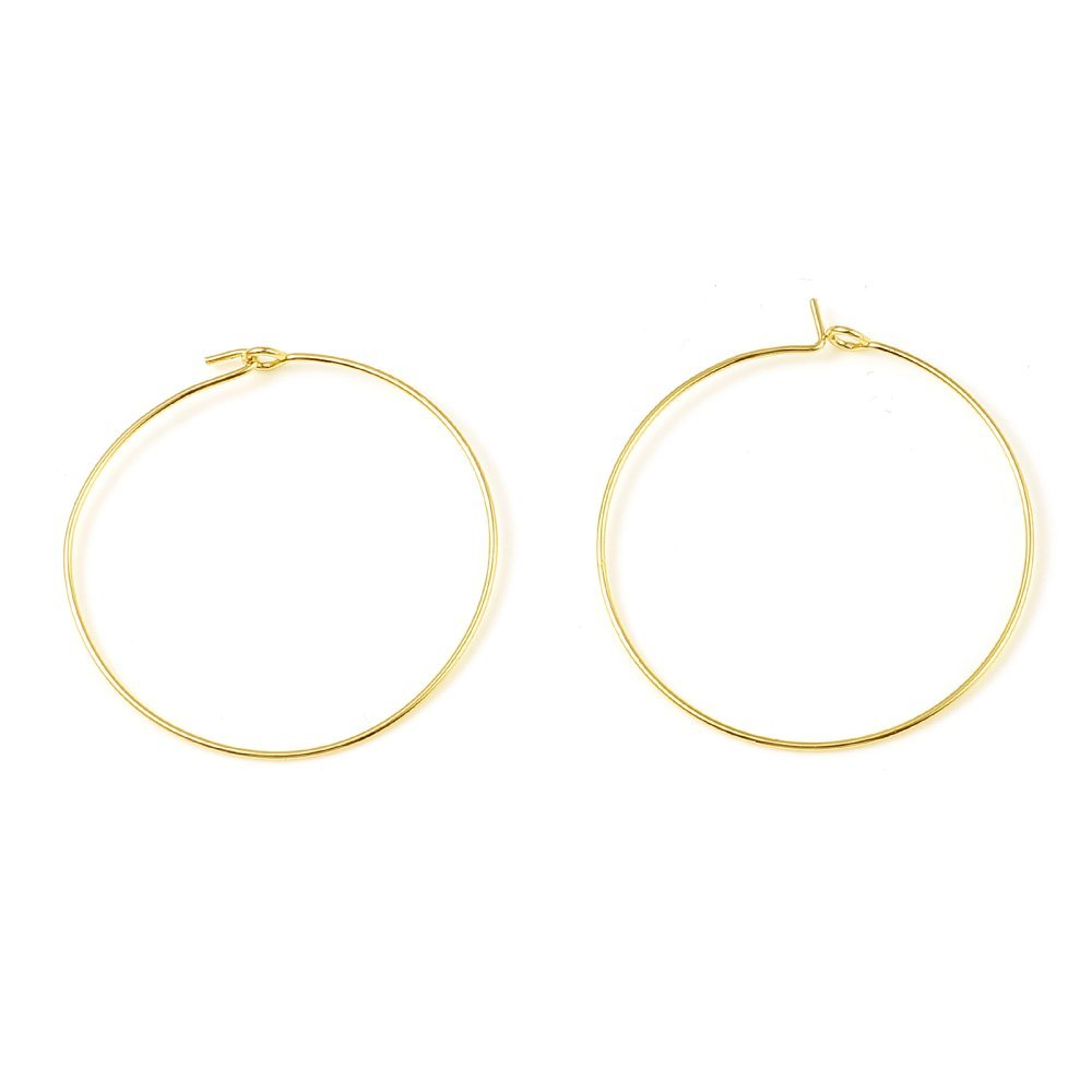 Porta brincos crioulo banhado a ouro 18K N°01-35 mm x 1 par