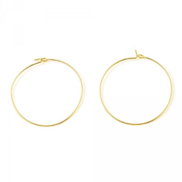 Porta brincos crioulo banhado a ouro 18K N&deg;01-35 mm x 1 par