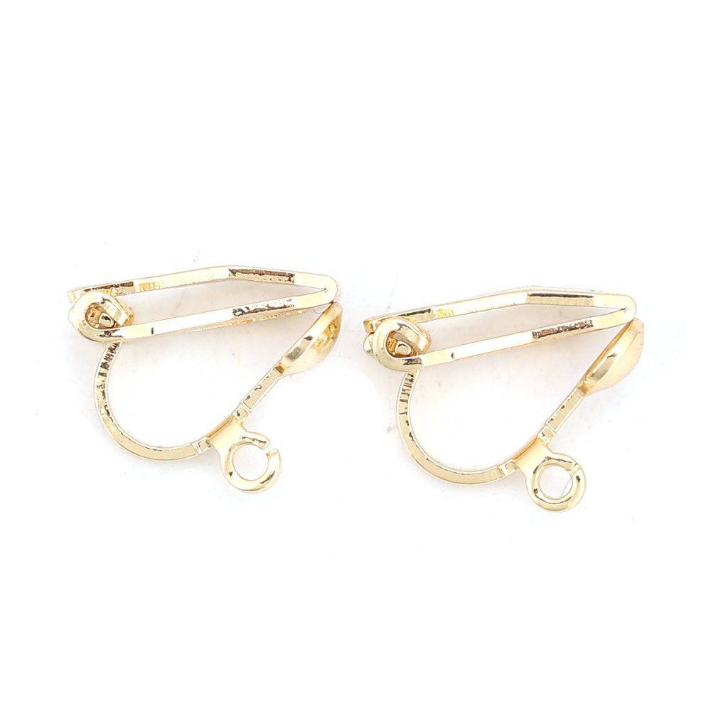Suporte para brincos Clip em cobre banhado a ouro 18K N°01