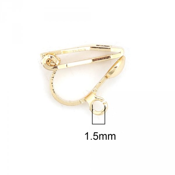 Suporte para brincos Clip em cobre banhado a ouro 18K N&deg;01