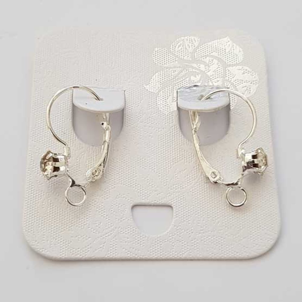 Suporte para brincos Dormeuse N°100 x 1 par Prata