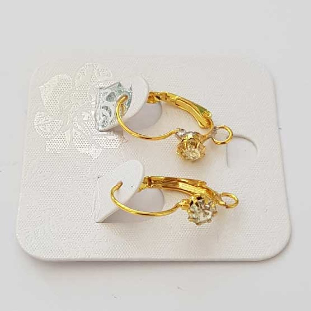 Suporte para brincos Dormeuse N°100 x 1 par dourado