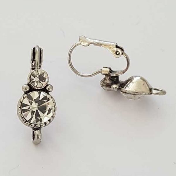 Suporte para brincos Dormeuse N&deg;104 x 1 par Prata