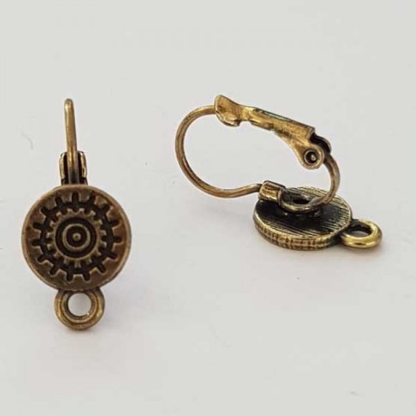 Support Boucle d'oreille Dormeuse N&deg;106 x 1 Paire Bronze