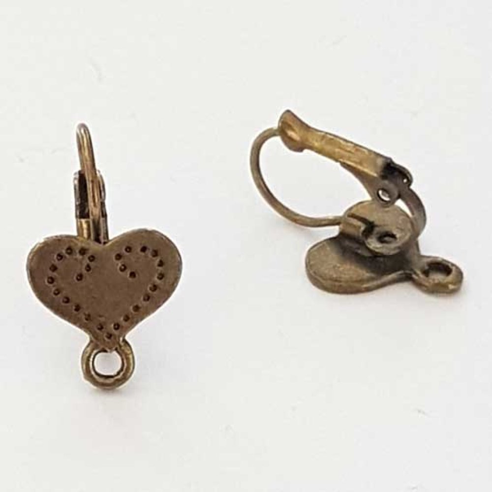 Suporte para brincos Dormeuse N°107 x 1 par Bronze