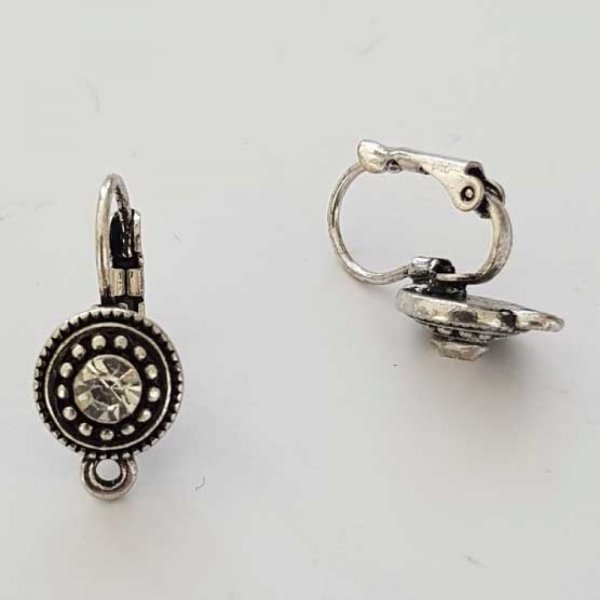 Suporte para brincos Dormeuse N&deg;109 x 1 par Prata