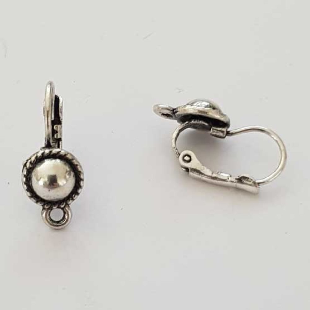 Suporte para brincos Dormeuse N°114 x 1 par Prata