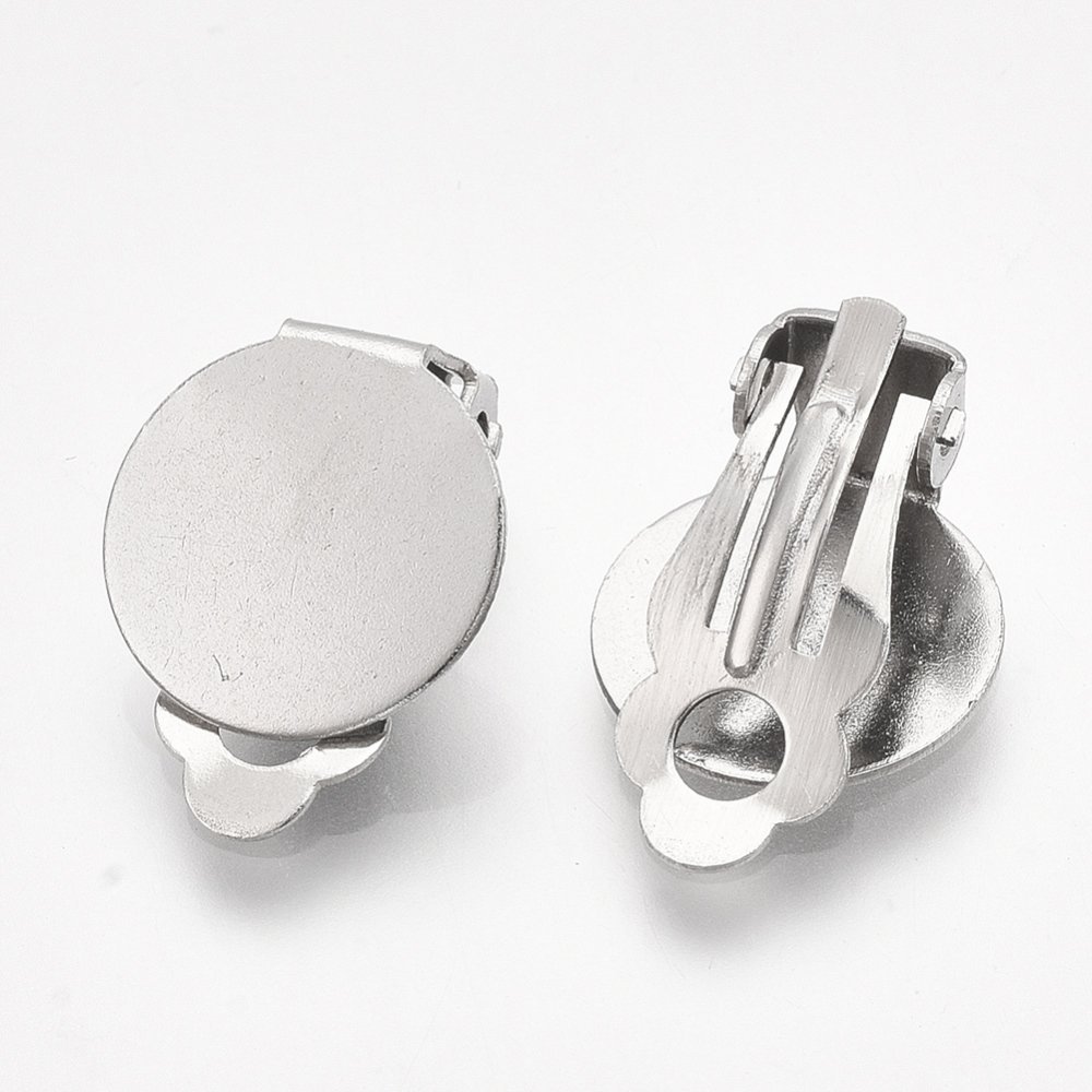 Suporte para brincos Clips Prateado em aço inoxidável N°02