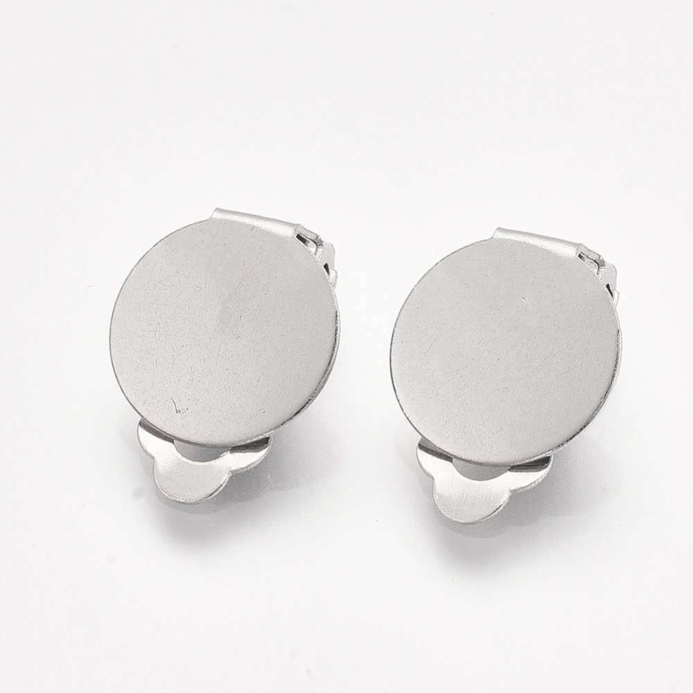 Suporte para brincos Clips Prateado em aço inoxidável N°02