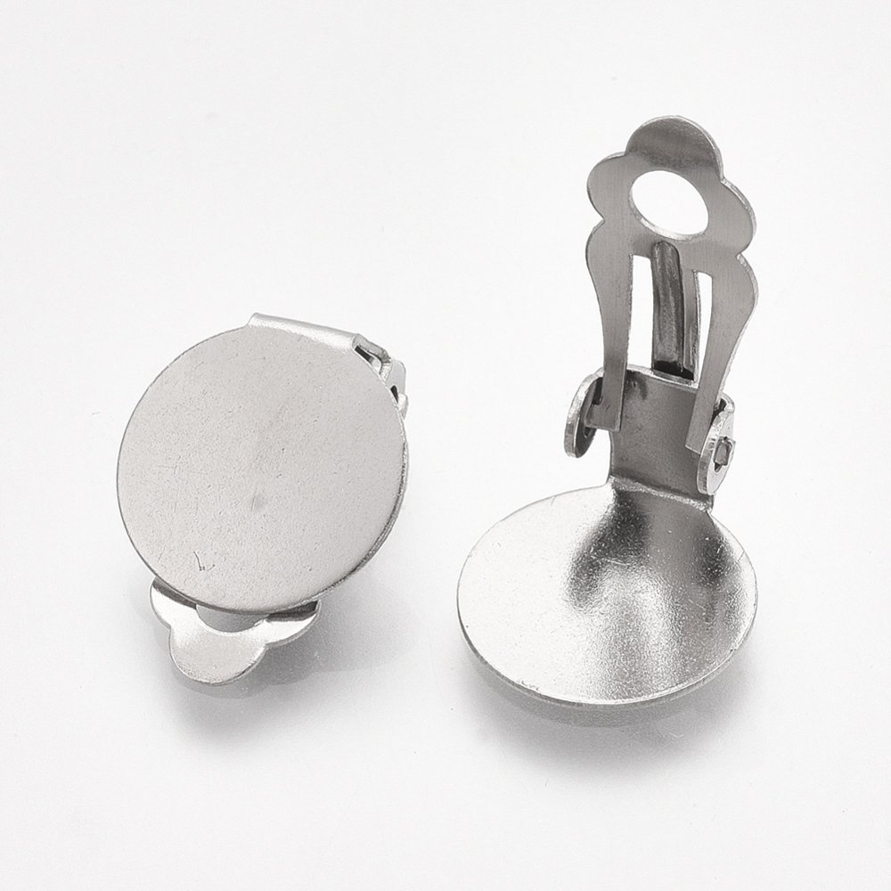 Suporte para brincos Clips Prateado em aço inoxidável N°02