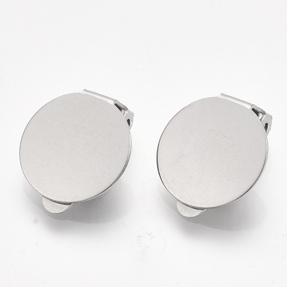 Suporte para brincos Clips Prata Placa de aço inoxidável N°01