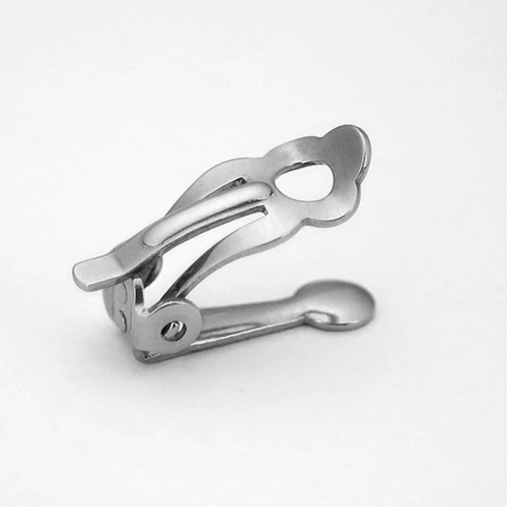 Suporte para brincos Clip de aço inoxidável N°02 x 1 par