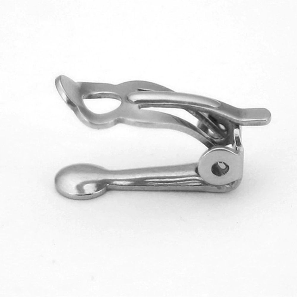 Suporte para brincos Clip de aço inoxidável N°02 x 1 par