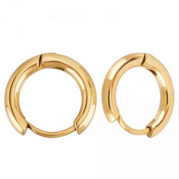 Support Boucle d'oreille Cr&eacute;ole Plaqu&eacute; Or 14K Dor&eacute; 12 mm
