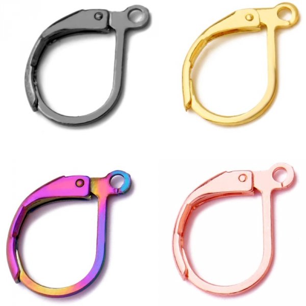 Support Boucle d'oreille Dormeuse Inoxydable N&deg;02 Dor&eacute;