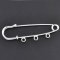 Porta-broches prateado 3 argolas 70x20mm N°003-par1 