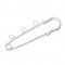 Porta-broches prateado 3 argolas 50x15 mm N°002-par1 