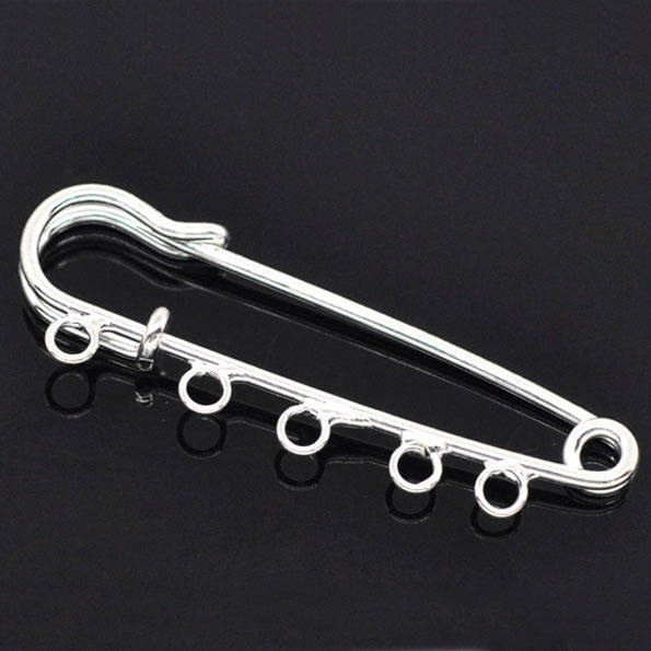 Suporte para alfinetes Nurse Pin Silver 5 anéis 50x15 mm N°001-par1 