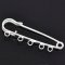Suporte para alfinetes Nurse Pin Silver 5 anéis 50x15 mm N°001-par1 