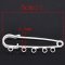Suporte para alfinetes Nurse Pin Silver 5 anéis 50x15 mm N°001-par1 