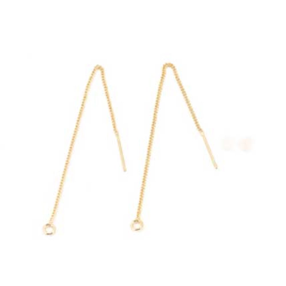 Suporte para brincos N°27-02 Corrente banhada a ouro 18K