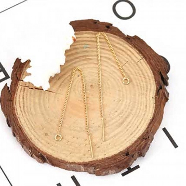 Suporte para brincos N&deg;27-02 Corrente banhada a ouro 18K